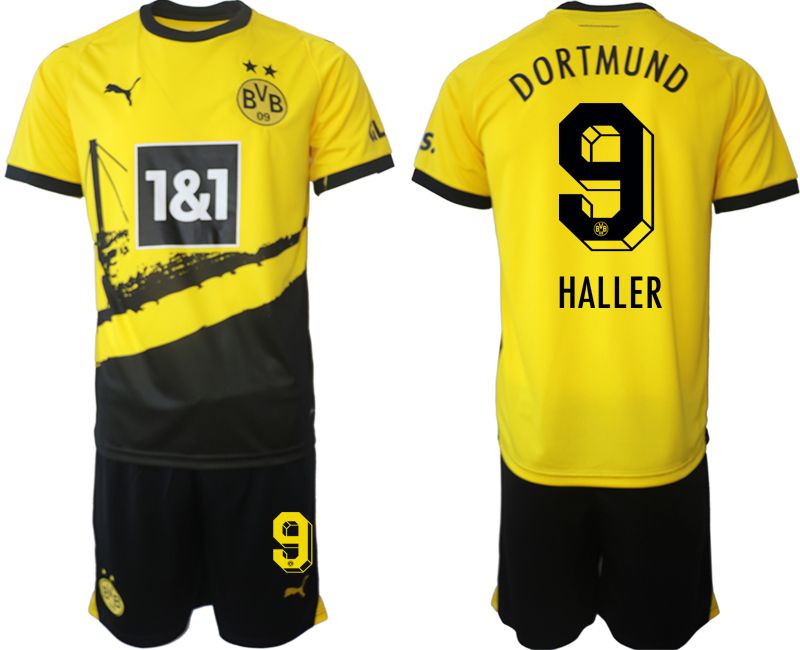 Men 2023-2024 Club Borussia Dortmund home yellow #9 Soccer Jerseys->borussia dortmund jersey->Soccer Club Jersey